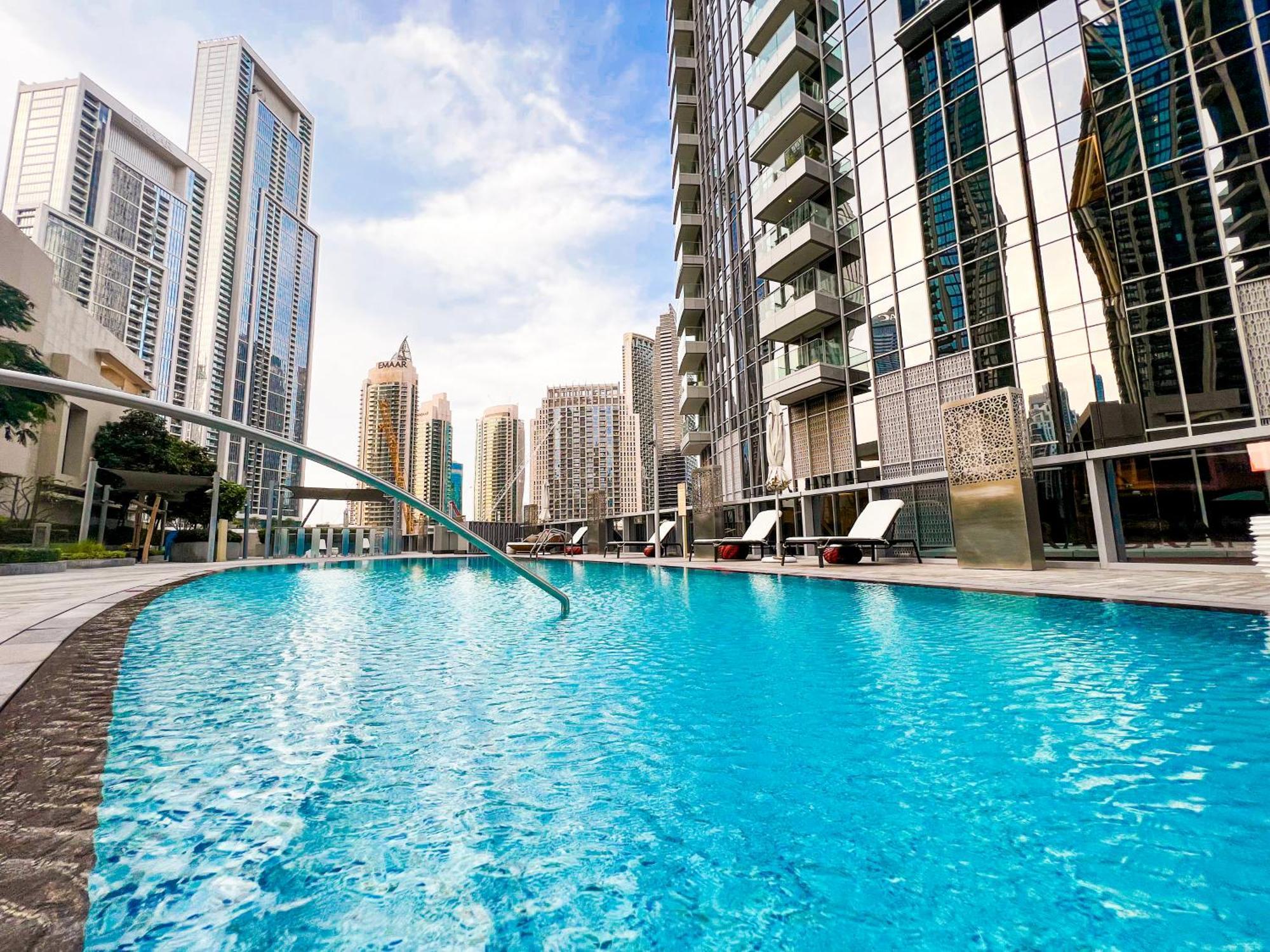 Downtown Luxury - Stunning Burj Khalifa & Sea View - 5 Minutes Walk To Dubai Mall Dış mekan fotoğraf